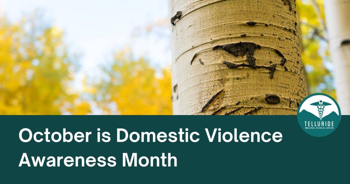Image of trees for post on domestic violence in Telluride